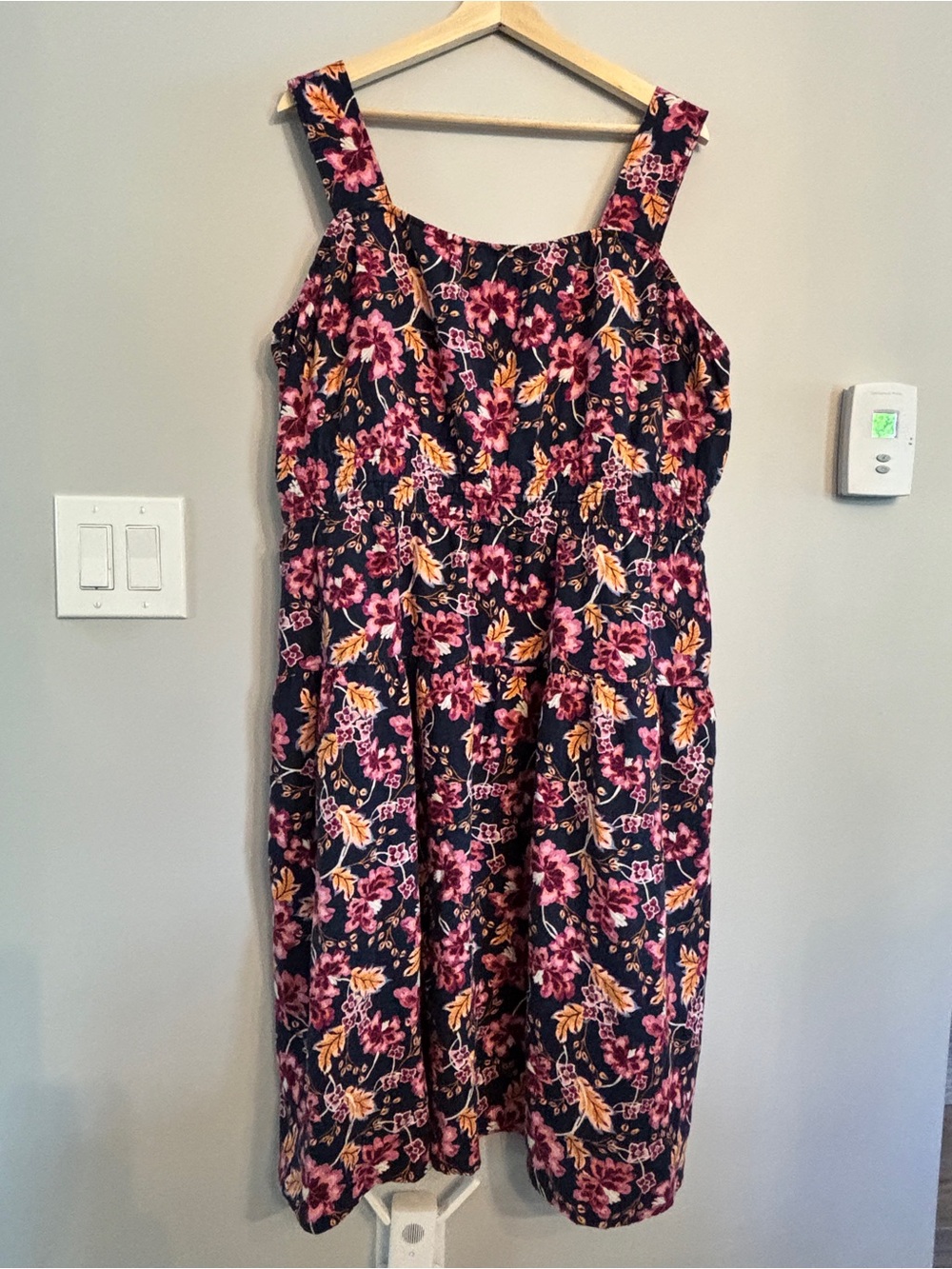 Old Navy Floral Print Square Neck Midi Sundress XL